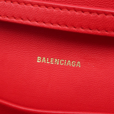 バレンシアガ BALENCIAGA アワーグラス HOUR GLASS 644973 レッド レザー 2WAYバッグ ヴィンテージ金具 赤 クラッチバッグ チェーン ショルダー