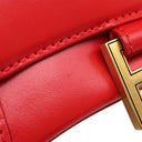 バレンシアガ BALENCIAGA アワーグラス HOUR GLASS 644973 レッド レザー 2WAYバッグ ヴィンテージ金具 赤 クラッチバッグ チェーン ショルダー