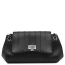 シャネル CHANEL チェーン ショルダー ブラック ラムスキン ショルダーバッグ シルバー金具 黒 肩掛け