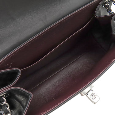 シャネル CHANEL チェーン ショルダー ブラック ラムスキン ショルダーバッグ シルバー金具 黒 肩掛け