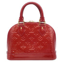 ルイヴィトン LOUIS VUITTON アルマBB M90174 スリーズ モノグラムヴェルニ 2WAYバッグ ゴールド金具 赤 ハンドバッグ