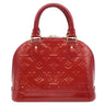 ルイヴィトン LOUIS VUITTON アルマBB M90174 スリーズ モノグラムヴェルニ 2WAYバッグ ゴールド金具 赤 ハンドバッグ