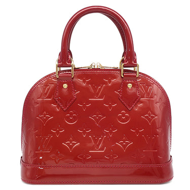ルイヴィトン LOUIS VUITTON アルマBB M90174 スリーズ モノグラムヴェルニ 2WAYバッグ ゴールド金具 赤 ハンドバッグ