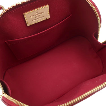 ルイヴィトン LOUIS VUITTON アルマBB M90174 スリーズ モノグラムヴェルニ 2WAYバッグ ゴールド金具 赤 ハンドバッグ