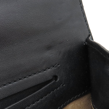 ボッテガヴェネタ BOTTEGA VENETA ハラコ ブラックXブラウン レザー ハラコ ショルダーバッグ ヴィンテージ金具 黒 チェーンショルダー