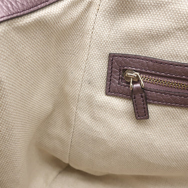 グッチ GUCCI ソーホー インターロッキング G 336751 パープル レザー 2WAYバッグ シャンパンゴールド金具 タッセル フリンジチャーム メタリック