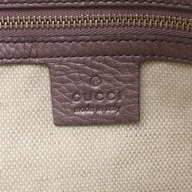 グッチ GUCCI ソーホー インターロッキング G 336751 パープル レザー 2WAYバッグ シャンパンゴールド金具 タッセル フリンジチャーム メタリック