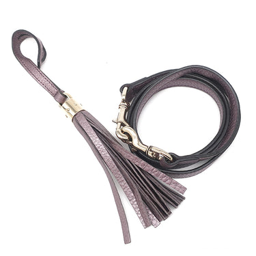 グッチ GUCCI ソーホー インターロッキング G 336751 パープル レザー 2WAYバッグ シャンパンゴールド金具 タッセル フリンジチャーム メタリック