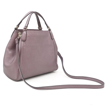 グッチ GUCCI ソーホー インターロッキング G 336751 パープル レザー 2WAYバッグ シャンパンゴールド金具 タッセル フリンジチャーム メタリック