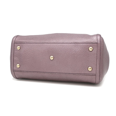 グッチ GUCCI ソーホー インターロッキング G 336751 パープル レザー 2WAYバッグ シャンパンゴールド金具 タッセル フリンジチャーム メタリック