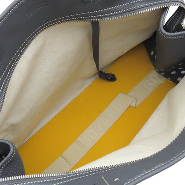 ゴヤール GOYARD アーディ PM グレー レザー ゴヤールディンキャンバス デシーズトリヨンレザー トートバッグ シルバー金具 ヘリンボーン柄