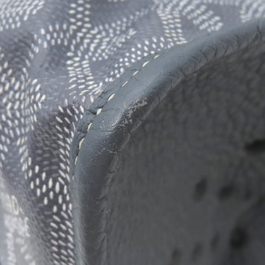 ゴヤール GOYARD アーディ PM グレー レザー ゴヤールディンキャンバス デシーズトリヨンレザー トートバッグ シルバー金具 ヘリンボーン柄