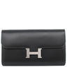 エルメス HERMES コンスタンス トゥーゴー ブラック ボックスカーフ 長財布 シルバー金具 黒 ショルダー