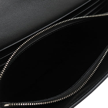 エルメス HERMES コンスタンス トゥーゴー ブラック ボックスカーフ 長財布 シルバー金具 黒 ショルダー