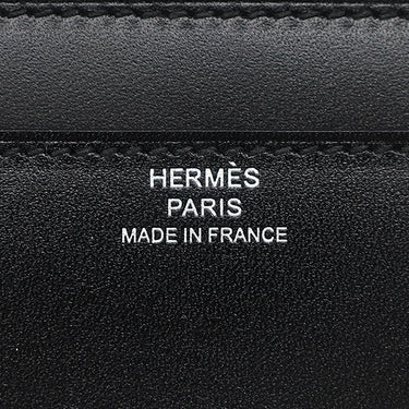 エルメス HERMES コンスタンス トゥーゴー ブラック ボックスカーフ 長財布 シルバー金具 黒 ショルダー