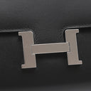 エルメス HERMES コンスタンス トゥーゴー ブラック ボックスカーフ 長財布 シルバー金具 黒 ショルダー