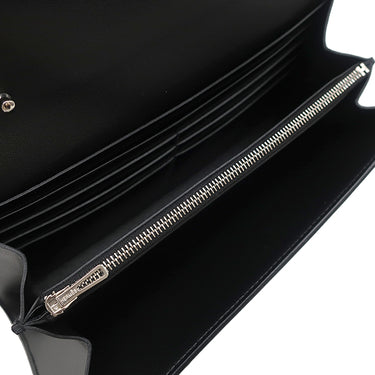 エルメス HERMES コンスタンス トゥーゴー ブラック ボックスカーフ 長財布 シルバー金具 黒 ショルダー