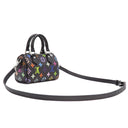 ルイヴィトン LOUIS VUITTON LV × TM ナノ･スピーディ M92644 ノワール モノグラムマルチカラー 2WAYバッグ シルバー金具 ショルダーバッグ ハンドバッグ 黒 村上隆コラボ