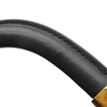 クロエ Chloe ガラ ロングヘアーカーフ アンバーイエロー レザー ハラコ 2WAYバッグ ゴールド金具 巾着 黄色　