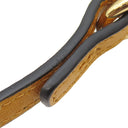 クロエ Chloe ガラ ロングヘアーカーフ アンバーイエロー レザー ハラコ 2WAYバッグ ゴールド金具 巾着 黄色　