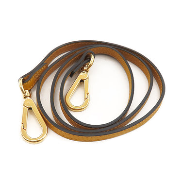 クロエ Chloe ガラ ロングヘアーカーフ アンバーイエロー レザー ハラコ 2WAYバッグ ゴールド金具 巾着 黄色　