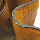 クロエ Chloe ガラ ロングヘアーカーフ アンバーイエロー レザー ハラコ 2WAYバッグ ゴールド金具 巾着 黄色　