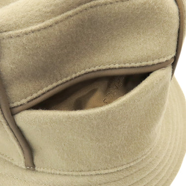 エルメス HERMES ラウル ライン バケットハット ベージュ カシミヤ #59 ハット Ｈロゴ