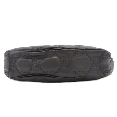 グッチ GUCCI GGマトラッセ 739709 ブラック レザー ショルダーバッグ ゴールド金具 黒 GG