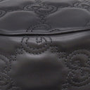 グッチ GUCCI GGマトラッセ 739709 ブラック レザー ショルダーバッグ ゴールド金具 黒 GG