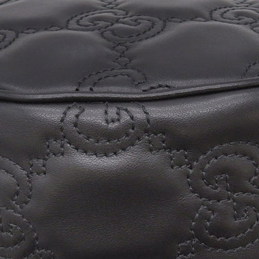 グッチ GUCCI GGマトラッセ 739709 ブラック レザー ショルダーバッグ ゴールド金具 黒 GG