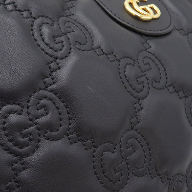 グッチ GUCCI GGマトラッセ 739709 ブラック レザー ショルダーバッグ ゴールド金具 黒 GG