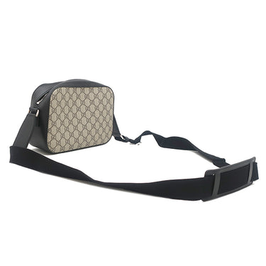 グッチ GUCCI GGスプリーム メッセンジャーバッグ 779880 ベージュxブラック GGスプリームキャンバス レザー ショルダーバッグ シルバー金具