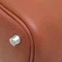 エルメス HERMES ピコタンロックPM タッチ キュイーブル×ジョーヌ トリヨンクレマンス スイフト ハンドバッグ シルバー金具 茶 オレンジ 鍵1本欠品