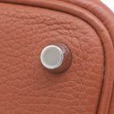 エルメス HERMES ピコタンロックPM タッチ キュイーブル×ジョーヌ トリヨンクレマンス スイフト ハンドバッグ シルバー金具 茶 オレンジ 鍵1本欠品