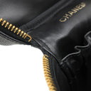 シャネル CHANEL バニティ ブラック レザー キャビアスキン ハンドバッグ ゴールド金具 黒 ココマーク