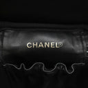 シャネル CHANEL バニティ ブラック レザー キャビアスキン ハンドバッグ ゴールド金具 黒 ココマーク
