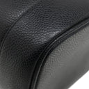 シャネル CHANEL バニティ ブラック レザー キャビアスキン ハンドバッグ ゴールド金具 黒 ココマーク