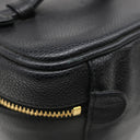 シャネル CHANEL バニティ ブラック レザー キャビアスキン ハンドバッグ ゴールド金具 黒 ココマーク