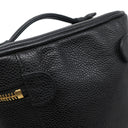 シャネル CHANEL バニティ ブラック レザー キャビアスキン ハンドバッグ ゴールド金具 黒 ココマーク