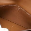 エルメス HERMES ドゴンロング ゴールド トリヨンクレマンス 長財布 シルバー金具 茶