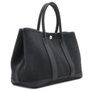 エルメス HERMES ガーデンパーティーTPM ブラック トワルシェブロン ネゴンダ トートバッグ シルバー金具 黒