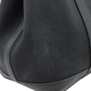 エルメス HERMES ガーデンパーティーTPM ブラック トワルシェブロン ネゴンダ トートバッグ シルバー金具 黒