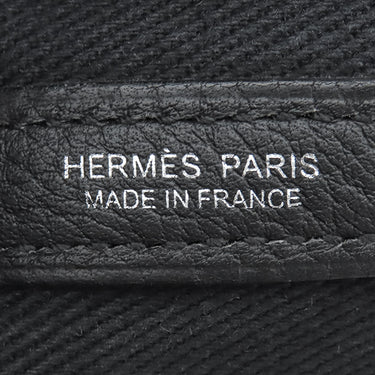 エルメス HERMES ガーデンパーティーTPM ブラック トワルシェブロン ネゴンダ トートバッグ シルバー金具 黒