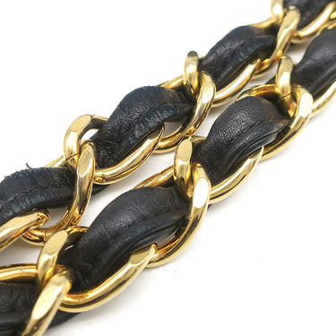 シャネル CHANEL デカマトラッセ A01094 ブラック ラムスキン ショルダーバッグ ゴールド金具 黒 フラップバッグ チェーンショルダー