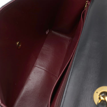 シャネル CHANEL デカマトラッセ A01094 ブラック ラムスキン ショルダーバッグ ゴールド金具 黒 フラップバッグ チェーンショルダー