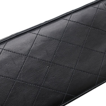 シャネル CHANEL デカマトラッセ A01094 ブラック ラムスキン ショルダーバッグ ゴールド金具 黒 フラップバッグ チェーンショルダー