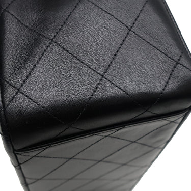 シャネル CHANEL デカマトラッセ A01094 ブラック ラムスキン ショルダーバッグ ゴールド金具 黒 フラップバッグ チェーンショルダー