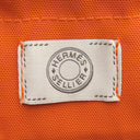 エルメス HERMES サックドパンサージュ グルーム カーキ×オレンジ コットン ポリウレタン ポリアミド 2WAYバッグ シルバー金具 ショルダー トート　