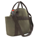 エルメス HERMES サックドパンサージュ グルーム カーキ×オレンジ コットン ポリウレタン ポリアミド 2WAYバッグ シルバー金具 ショルダー トート　