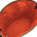 エルメス HERMES サックドパンサージュ グルーム カーキ×オレンジ コットン ポリウレタン ポリアミド 2WAYバッグ シルバー金具 ショルダー トート　